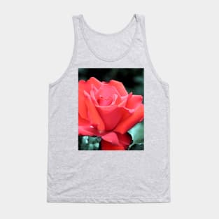 Orange Rose Bloom Tank Top